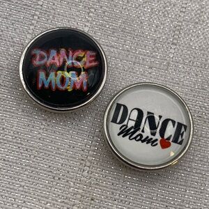 Dance Mom Snap Button Charms - Set of 2